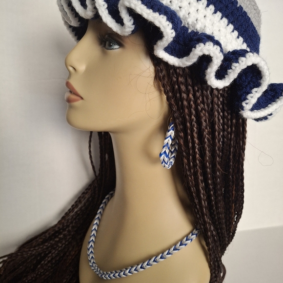 Open Top Ruffle Bucket Hat - Picture 2 of 8